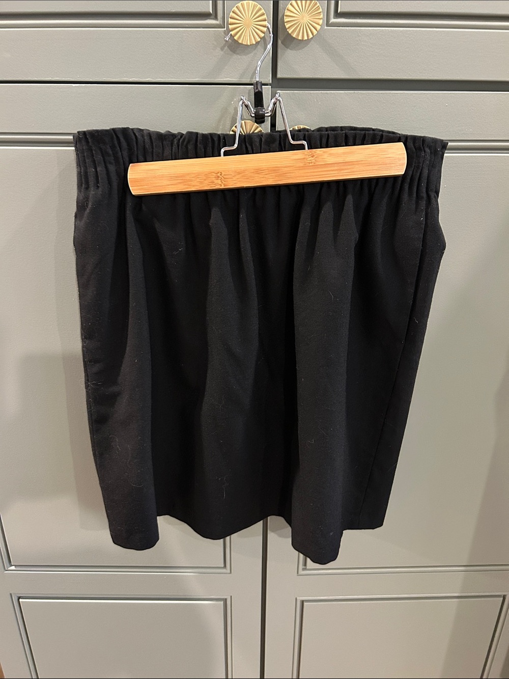 J. Crew Black Mini Skirt with Elastic Waist